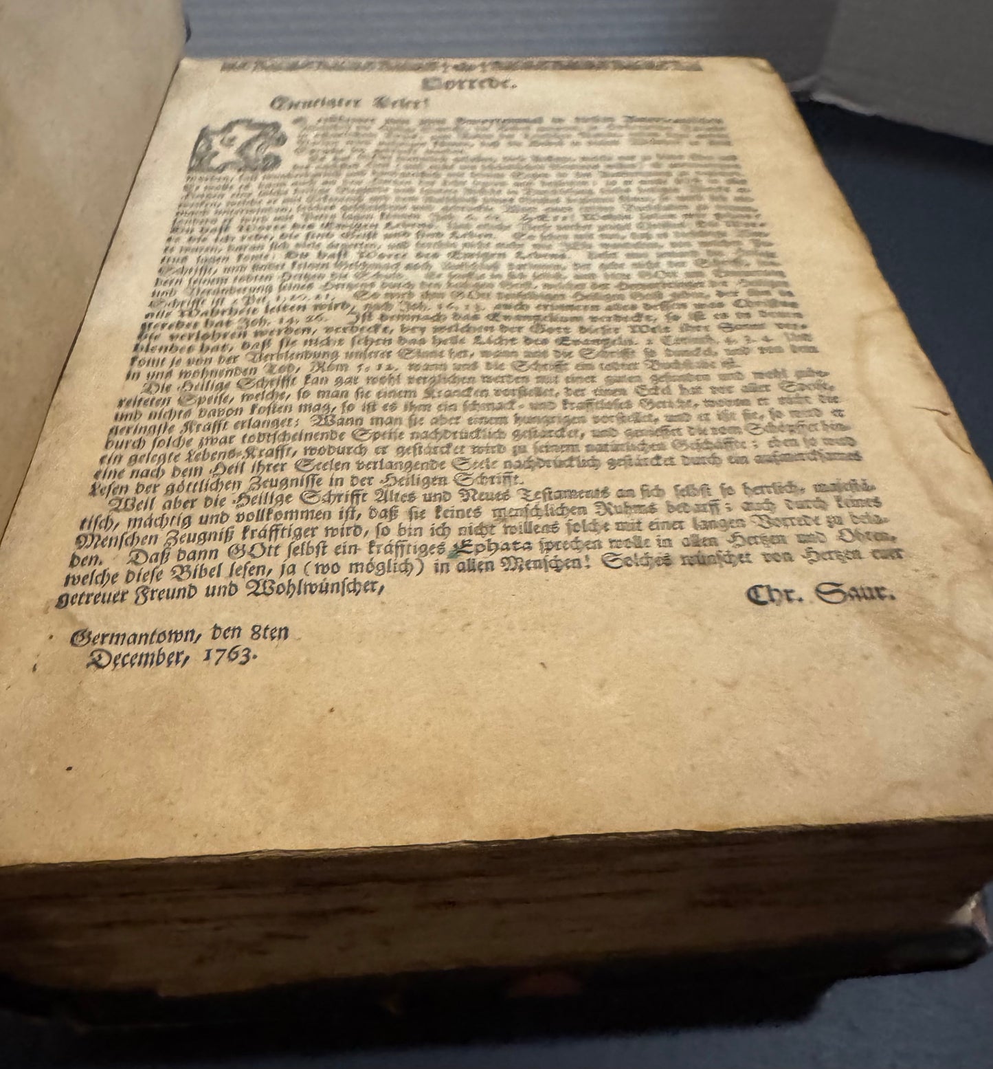 The Holy Bible (1763) 1st Bible Printed in USA Colonies!