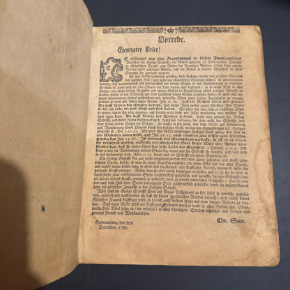 The Holy Bible (1763) 1st Bible Printed in USA Colonies!