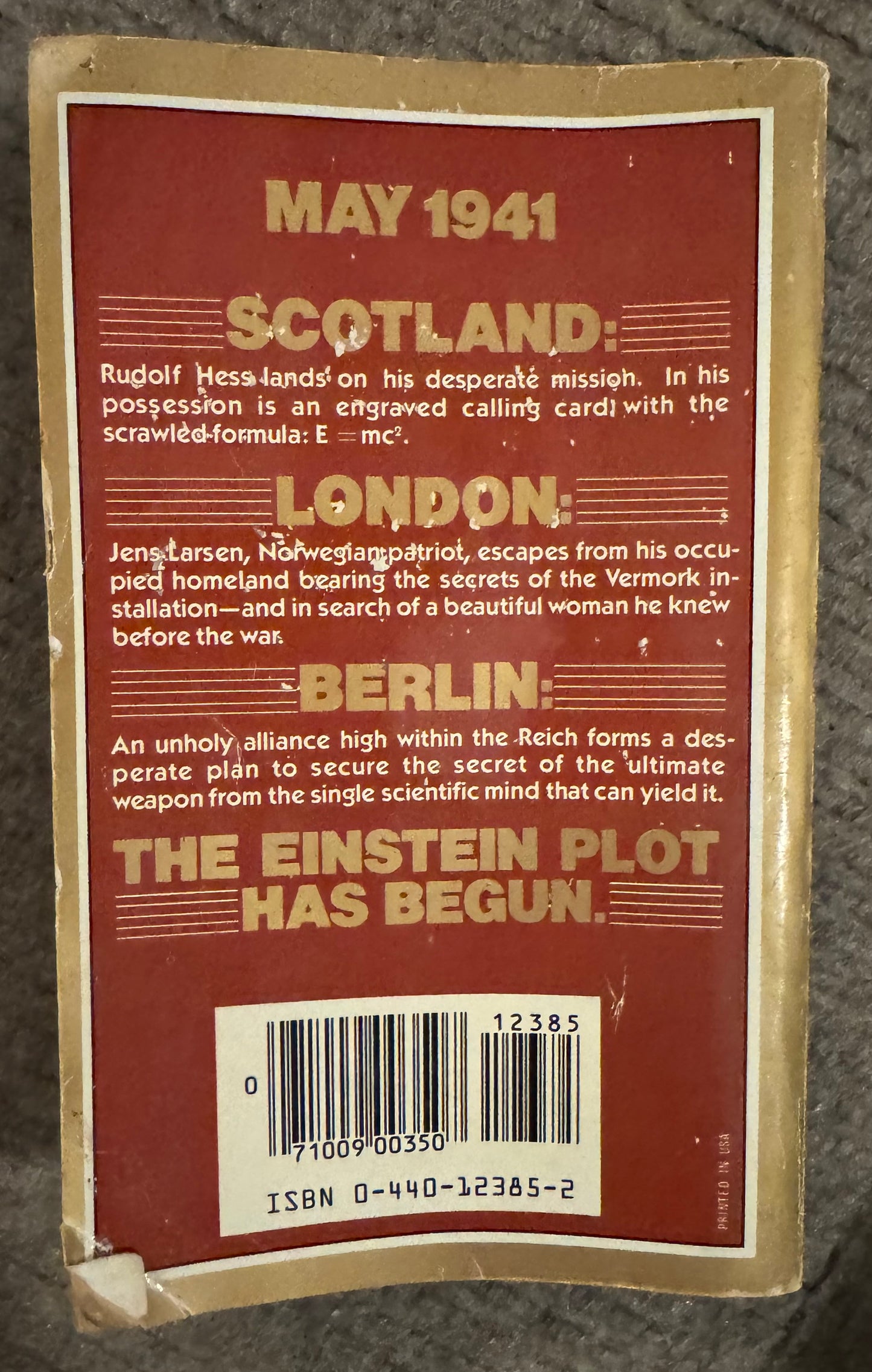 The Einstein Plot, First Edition