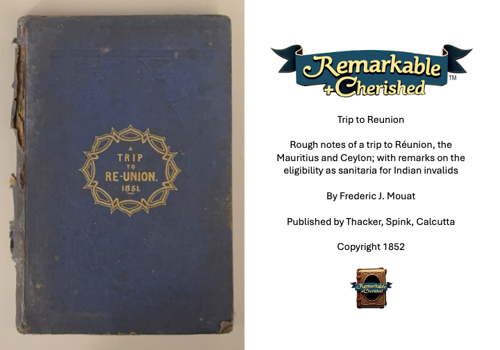 Rough notes of a trip to Réunion, the Mauritius and Ceylon (1852) EXTREMELY RARE BOOK